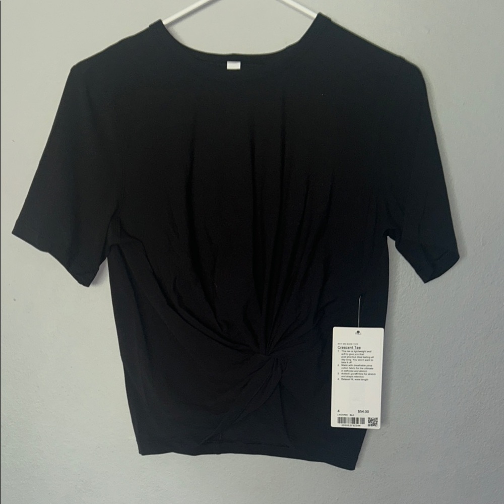 lululemon athletica Black Twist Front Tee